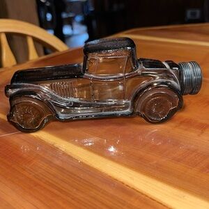 Vintage Avon Car Cologne Bottle Sterling Six Beautiful Brown Glass Spare Tire